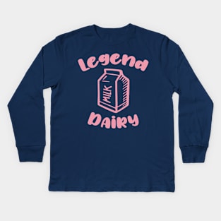 Legendary (Dairy) Strawberry Milk Kids Long Sleeve T-Shirt